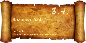 Bazarea Azár névjegykártya